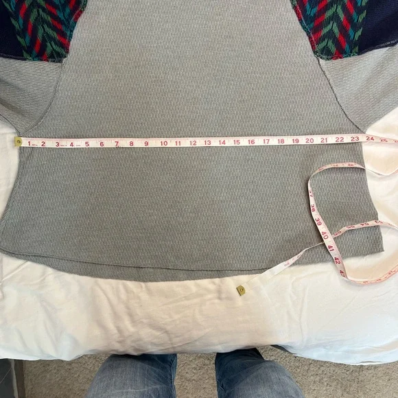 We The Free Gray Oversized Thermal Rainbow Dreams Knit Top Women’s Size Small - Picture 10 of 10